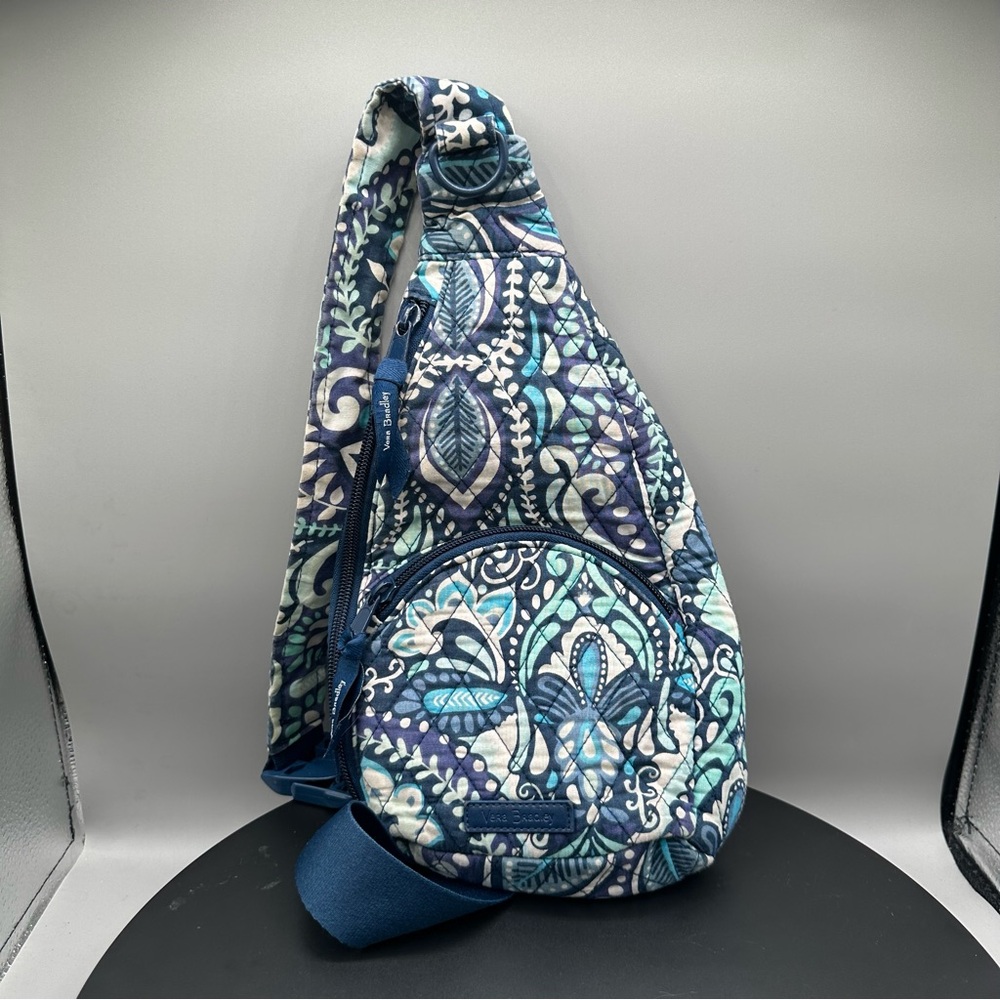 Vera Bradley Essential Sling Backpack Blue Island Medallion